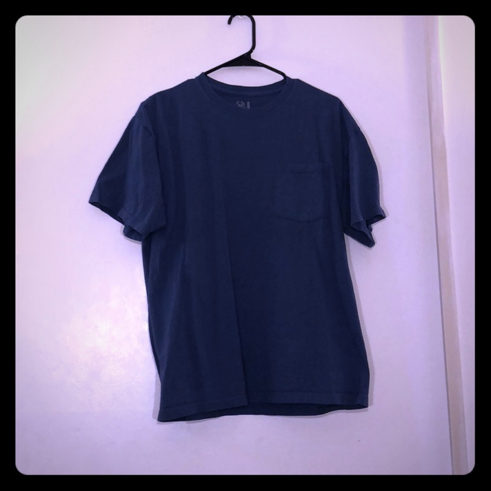 Plain Blue T-Shirt w/ Breast Pocket